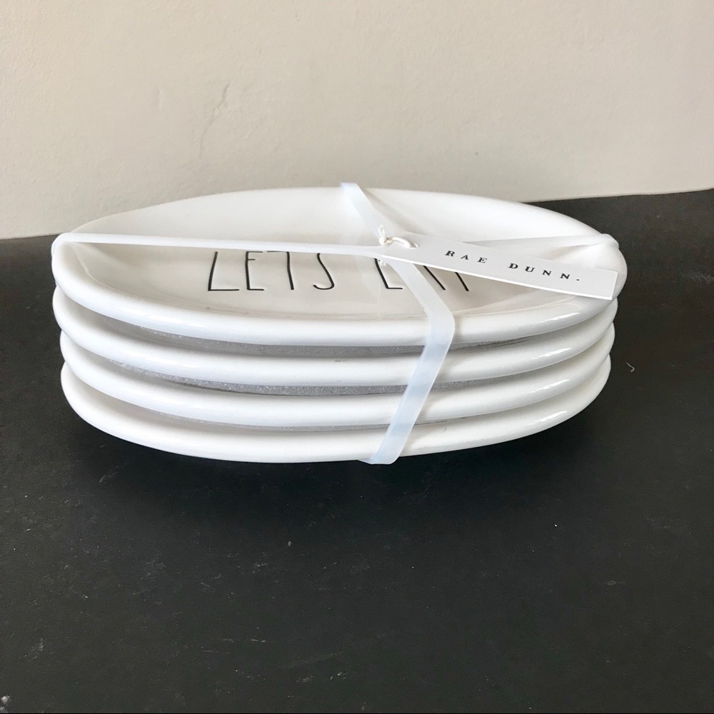 🍁 SOLD 🍁 NWT RAE DUNN LET’S EAT OVAL PLATE SET - Picture 2 of 4